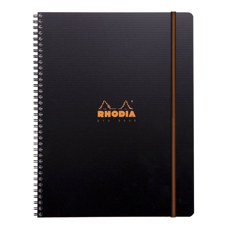 ESMORHODIA RC119930 225*297 mm A-4+ KARELİ DEFTER SİYAH İÇ CEPLİ KAPAK SOLDAN 4 DELİKLİ SPİRALLİ (5'Lİ)341210