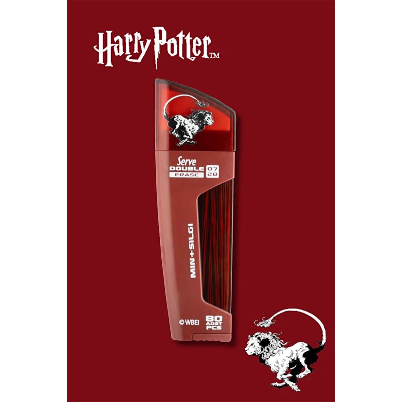 SERVESERVE DBLE MEK KUR KALEM UCU-SLG 07MM HARRY POTTER KIRMIZI8680869420380