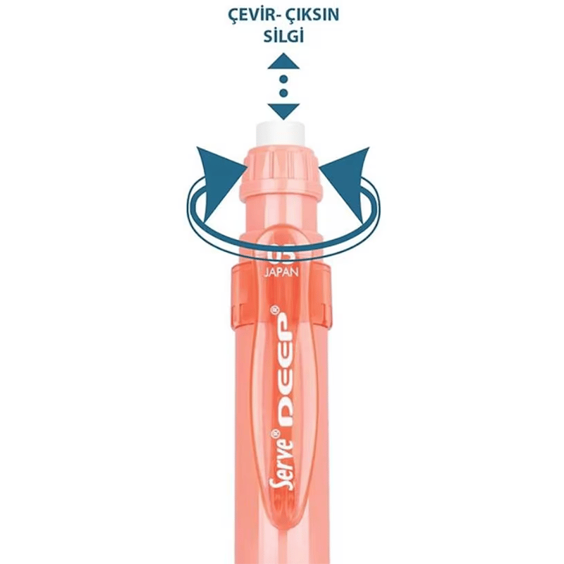 SERVESERVE DEEP MEKANİK KURŞUN KALEM 0.5 MM TOPRAK SERİSİ  PEMBE8680869459304