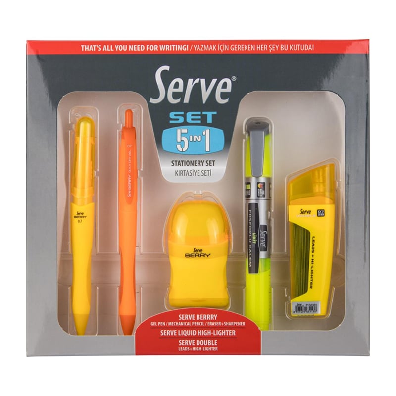 SERVESERVE KIRTASIYE SETI 07MM SARI 5LI344489