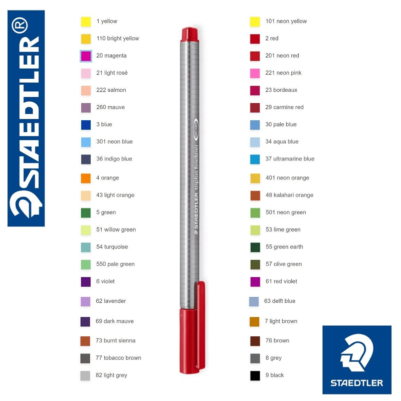 STAEDTLERSTAEDTLER Triplus Fineliner 0,3 mm Brilliant 334 C42 42Lİ SET323684