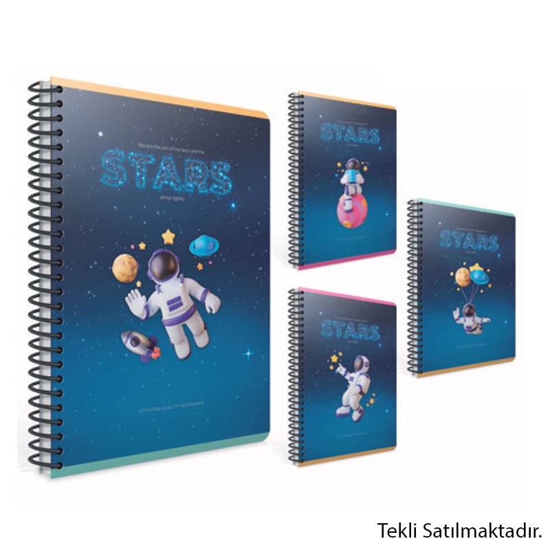 GIPTASTARS SPİRALLİ 80YP KARELİ DEFTER8697236861158