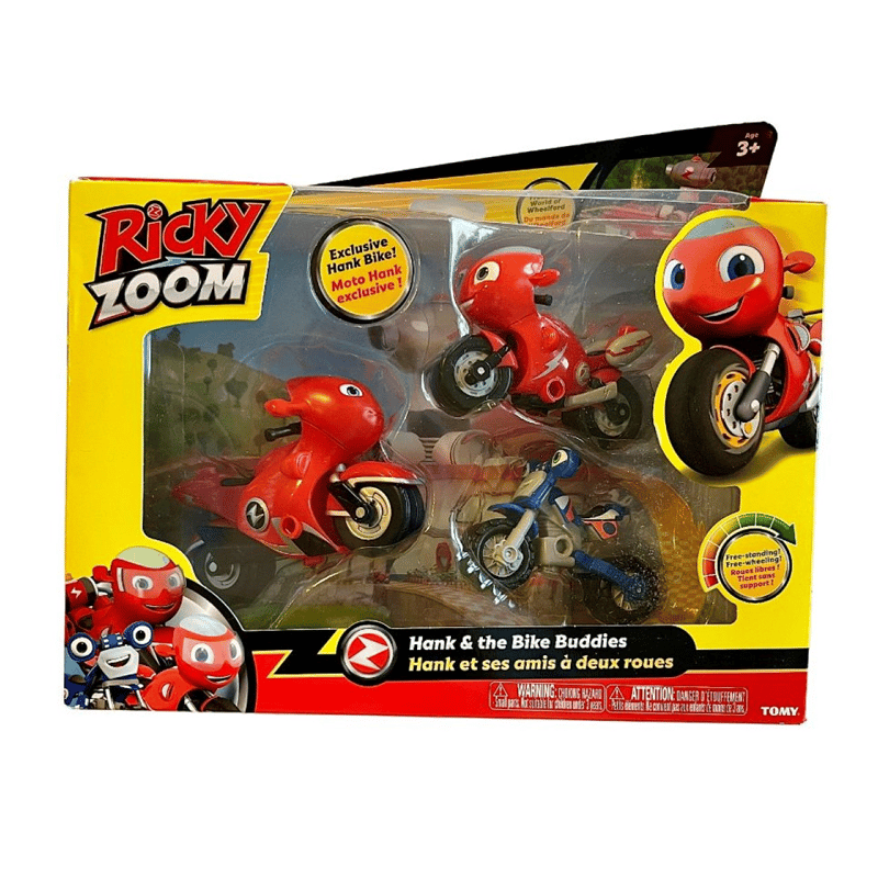 Tomy Ricky Zoom 3 lü Hank ve Motor Dostları Macera