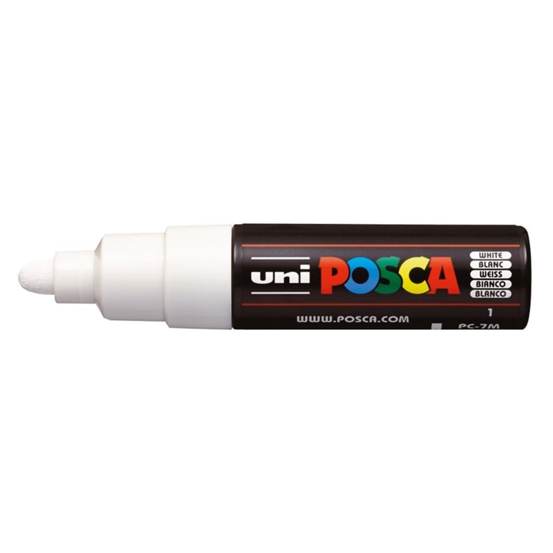 UNİBALLUNİ-BALL PC-7M -POSCA SU BAZLI MARKER BEYAZ  4,5-5,54902778228258