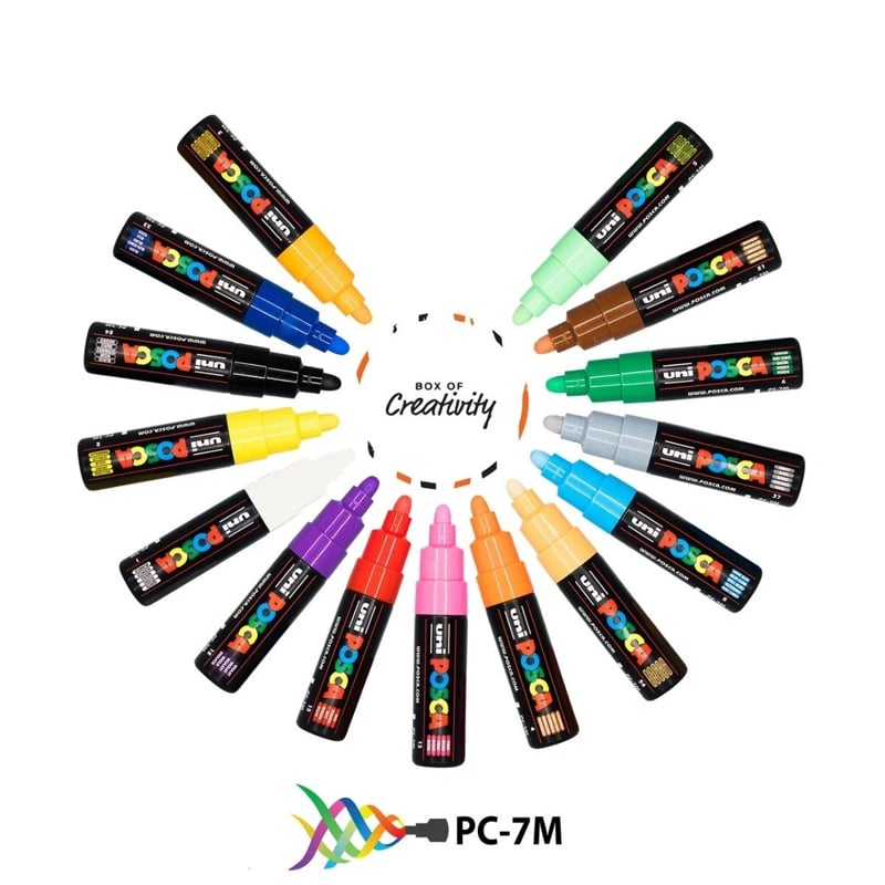 UNİBALLUNİ-BALL PC-7M -POSCA SU BAZLI MARKER BEYAZ  4,5-5,54902778228258