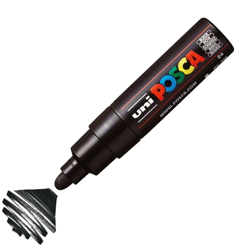 UNİBALLUNİ-BALL PC-7M -POSCA SU BAZLI MARKER SİYAH 4,5-5,5Y00049588