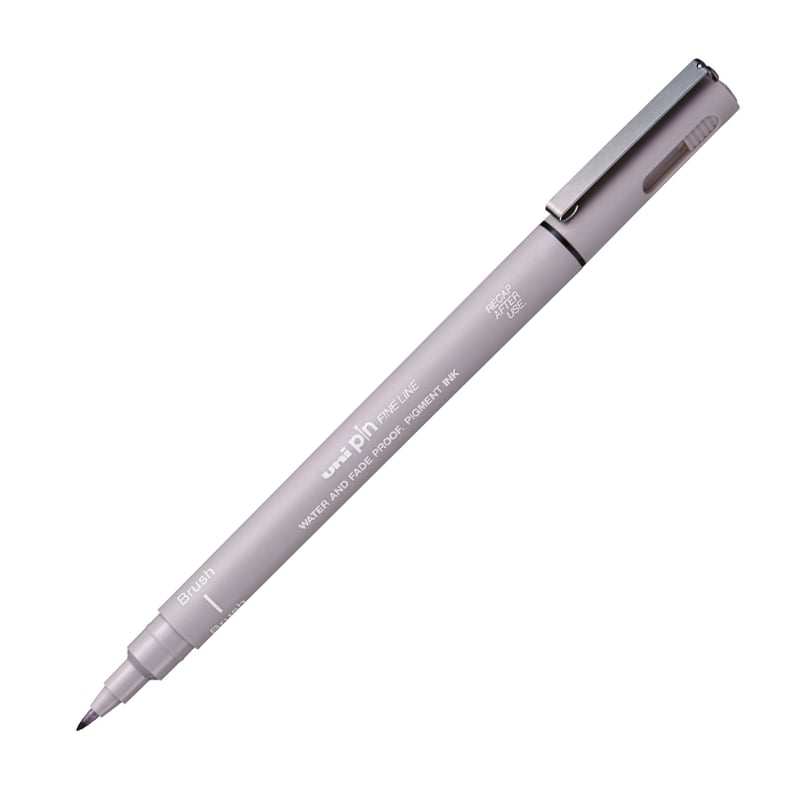 MarkasızUni Pin Brush Fineline Fırça Uçlu Kalem Light Grey98610-011