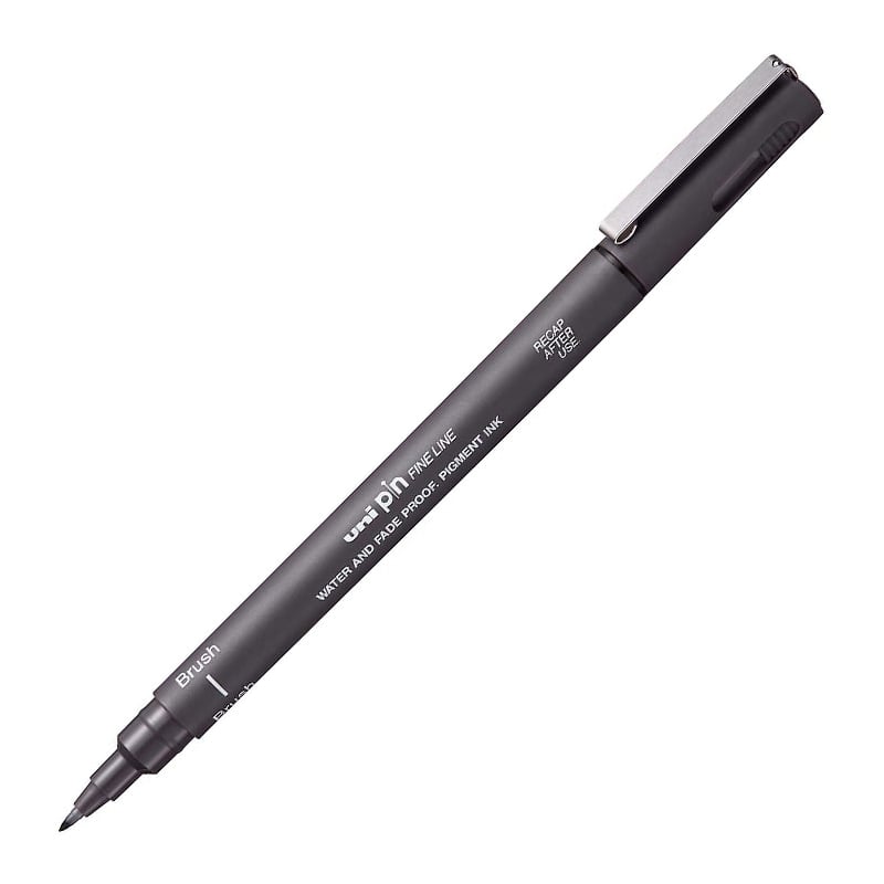 MarkasızUni Pin Brush Fineline Fırça Uçlu Kalem Dark Grey98610-012