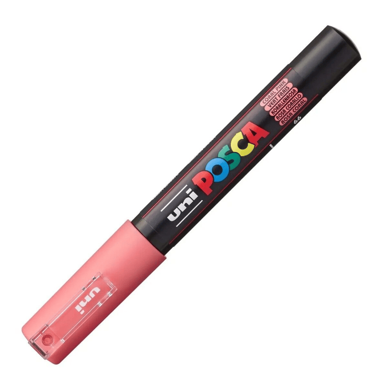 UNİBALLUNİ POSCA 0.7mm SU BAZLI BOYAMA MARKÖRÜ MERCAN PEMBESİ4902778249376