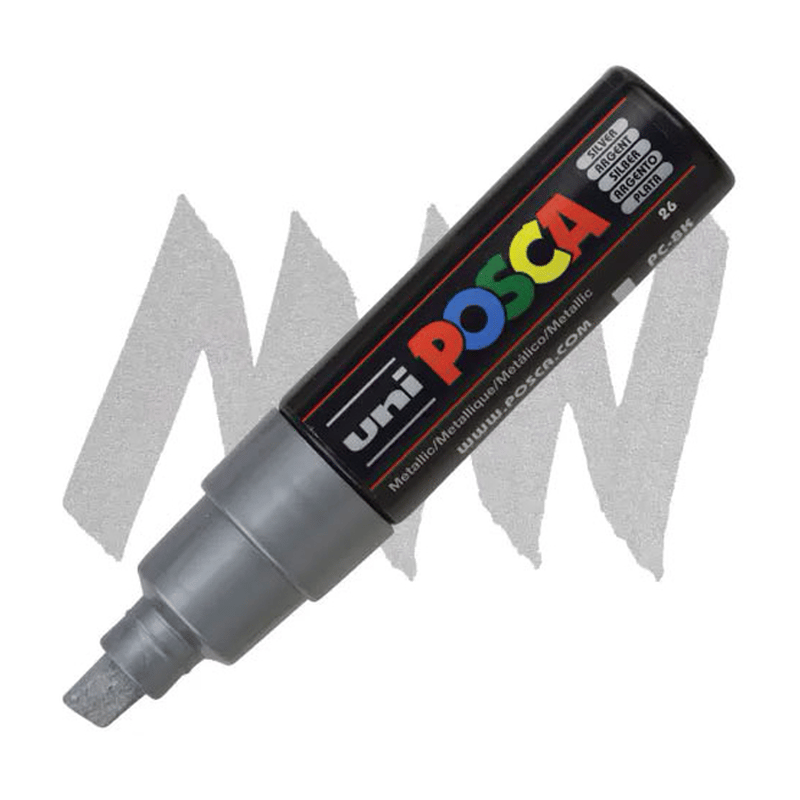 UNİ POSCAUni Posca Markör Kalem 8.0 mm Gümüş MetalikY0018810