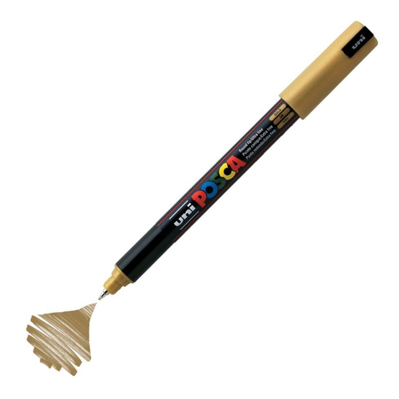 UNİBALLUNİBALL PC-1MR POSCA 0.7mm SU BAZLI POSTER MARKÖRÜ GOLD287883-006
