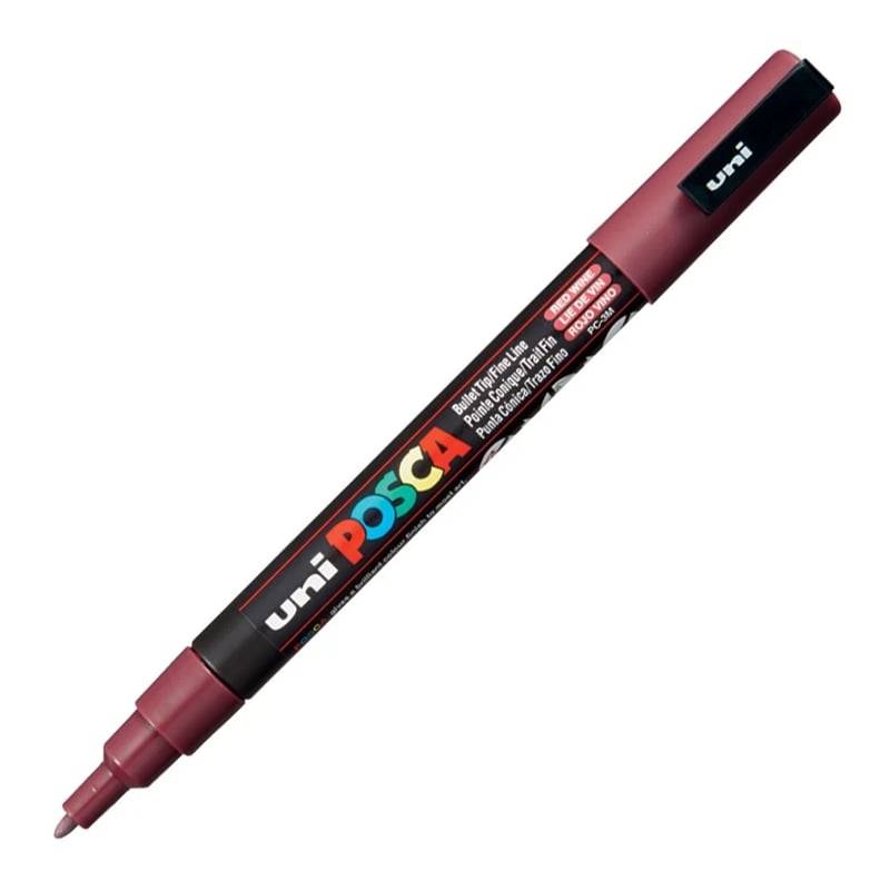 UNİBALLUNİBALL PC-3M POSCA 0.9-1.3mm SU BAZLI POSTER MARKÖR RED WINEY0003055