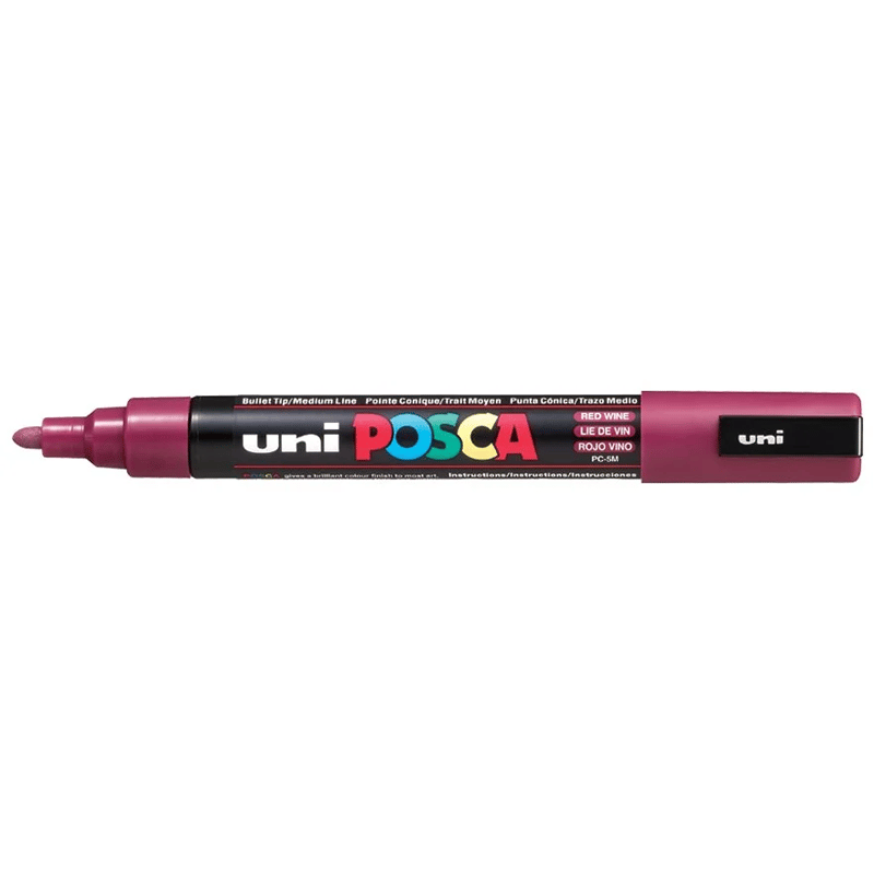 MarkasızUNİBALL PC-5M POSCA 1.8-2.5mm SU BAZLI POSTER MARKÖR RED WINEY0003028