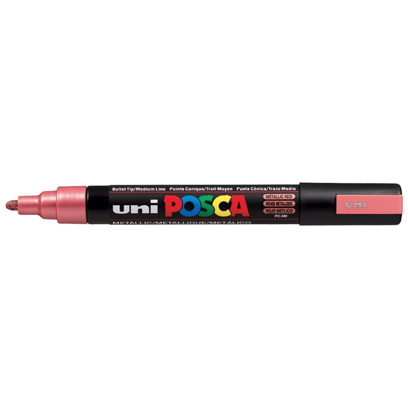 MarkasızUNİBALL PC-5M POSCA 1.8-2.5mm METALİK SU BAZLI POSTER MARKÖR REDY0003018
