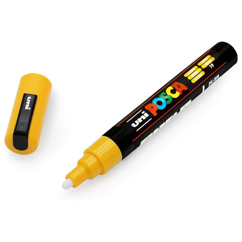 UNİBALLUNİBALL PC-5M POSCA 1.8-2.5mm METALİK SU BAZLI POSTER MARKÖR OKRA4902778262580