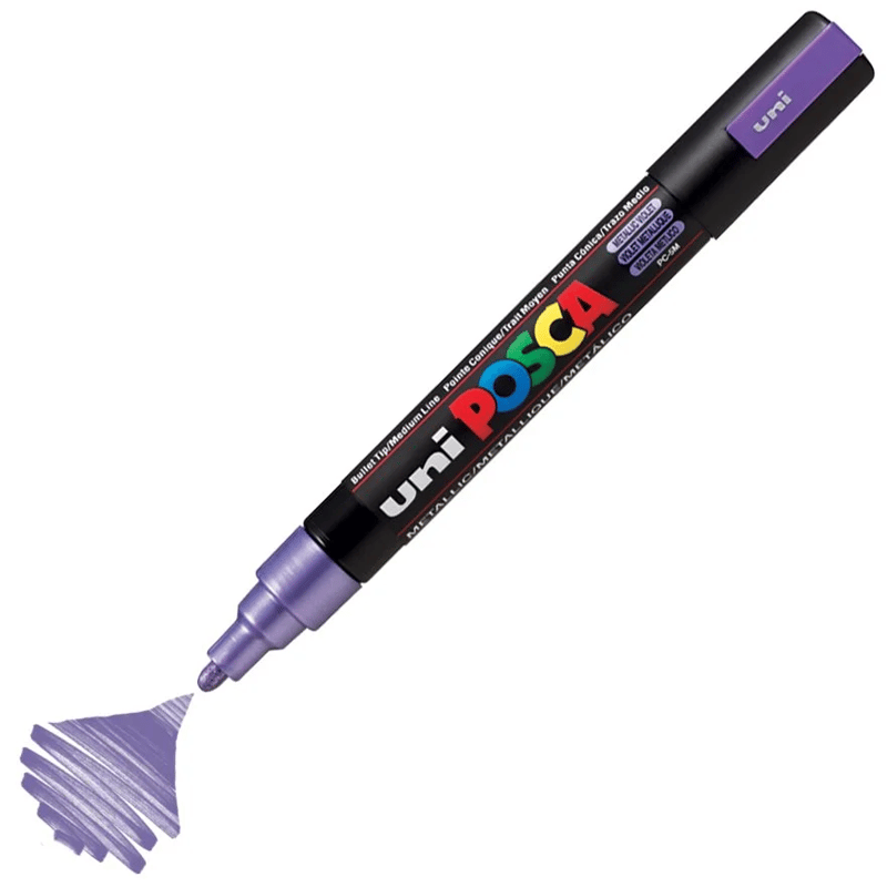 MarkasızUNİBALL PC-5M POSCA 1.8-2.5mm METALİK SU BAZLI POSTER MARKÖR VIOLETY0003019
