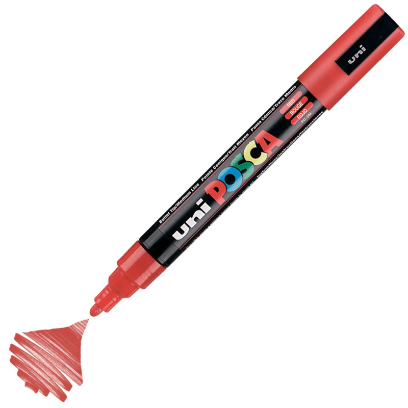 MarkasızUNİBALL PC-5M POSCA 1.8-2.5mm SU BAZLI POSTER MARKÖR REDY0003033