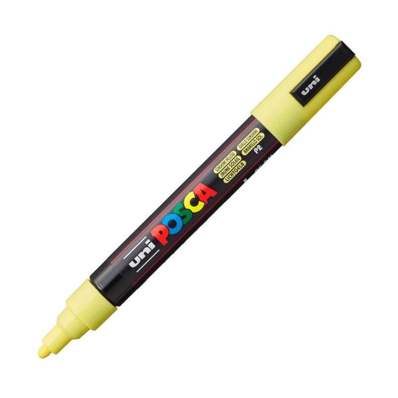 UNİBALLUNİBALL PC-5M POSCA 1.8-2.5mm  SU BAZLI POSTER MARKÖR GÜNEŞ SARISI4902778249253