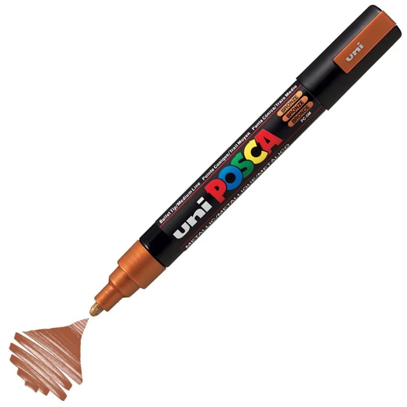 MarkasızUNİBALL PC-5M POSCA 1.8-2.5mm METALİK SU BAZLI POSTER MARKÖR BRONZY0003017