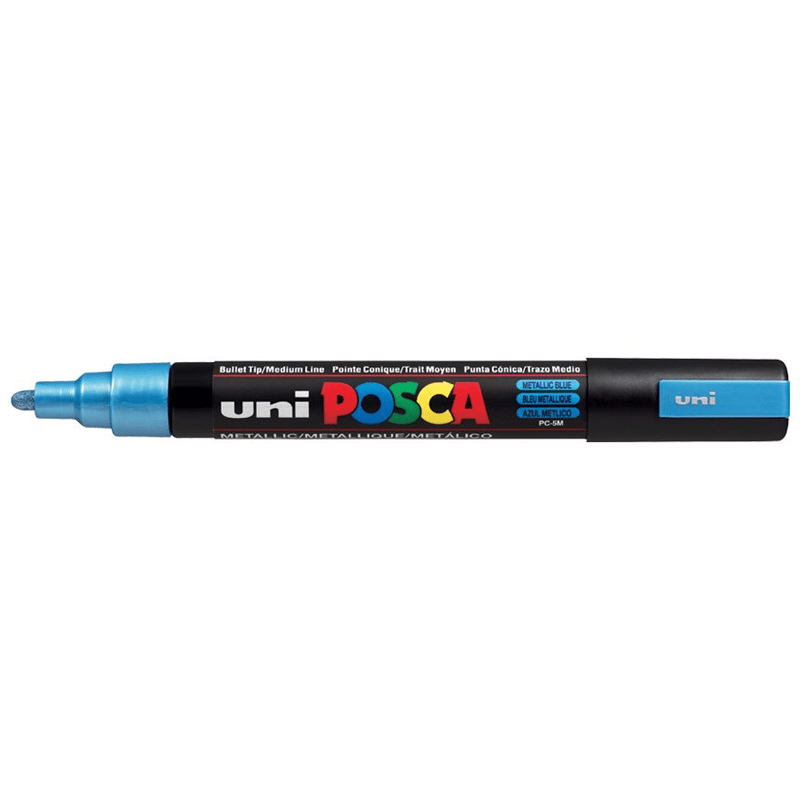 UNİBALLUNİBALL PC-5M POSCA 1.8-2.5mm METALİK SU BAZLI POSTER MARKÖR BLUEY0003022