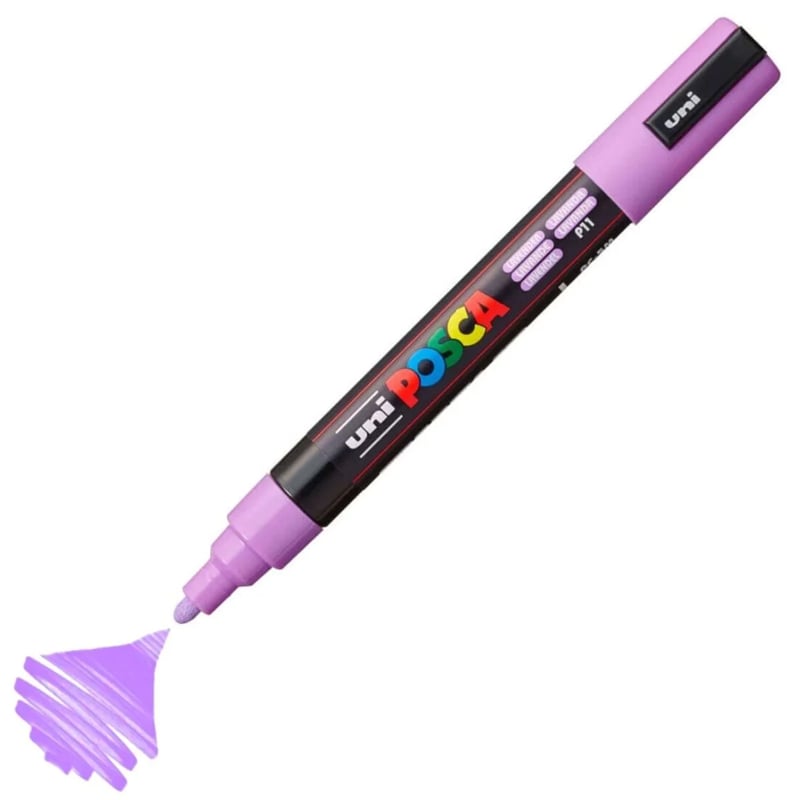 UNİBALLUNİBALL PC-5M POSCA 1.8-2.5mm  SU BAZLI POSTER MARKÖR LEVANDER4902778249277