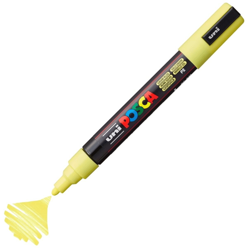 UNİBALLUNİBALL PC-5M POSCA 1.8-2.5mm  SU BAZLI POSTER MARKÖR GÜNEŞ SARISI4902778249253
