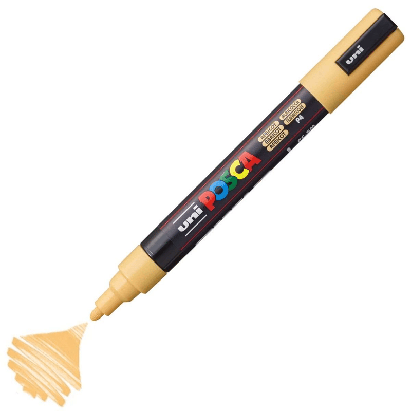 UNİBALLUNİBALL PC-5M POSCA 1.8-2.5mm  SU BAZLI POSTER MARKÖR APRICOT4902778249260