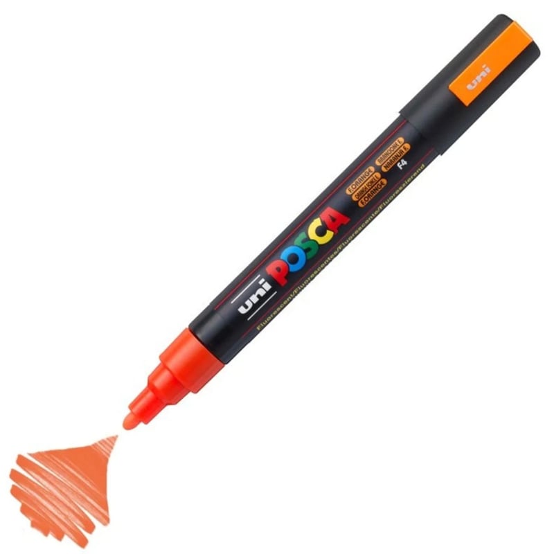 UNİBALLUNİBALL PC-5M POSCA 1.8-2.5mm  SU BAZLI POSTER MARKÖR F.TURUNCU4902778198063