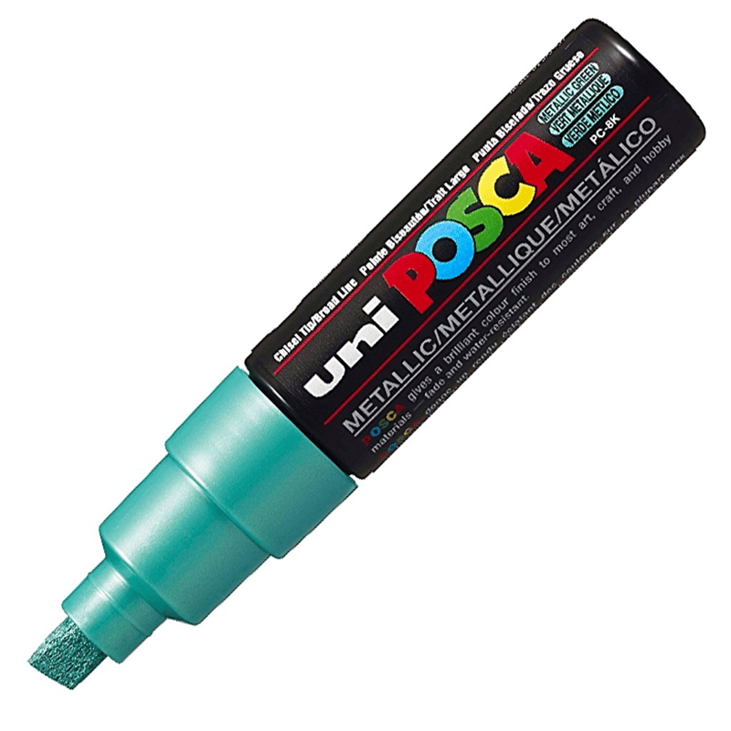 MarkasızUNİBALL PC-8K POSCA 8mm METALİK SU BAZLI POSTER MARKÖRÜ GREENY0002996