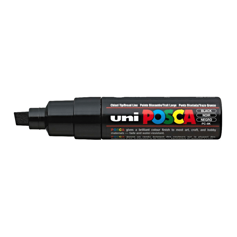 UNİBALLUNİBALL PC-8K POSCA 8mm SU BAZLI POSTER MARKÖR BLACKY0003014