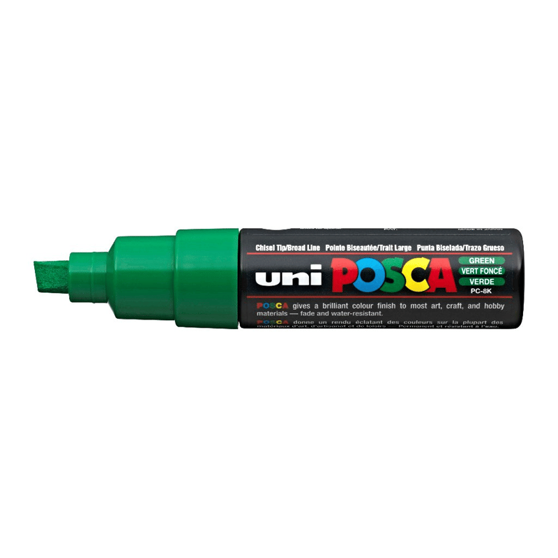 MarkasızUNİBALL PC-8K POSCA 8mm SU BAZLI POSTER MARKÖR GREENY0003007