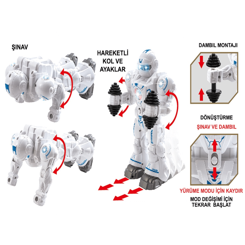 MarkasızVARDEM DF-6026 IŞIKLI VE MÜZİKLİ HAREKETLİ ATLETİK SPORCU PİLLİ ROBOT8694359095132