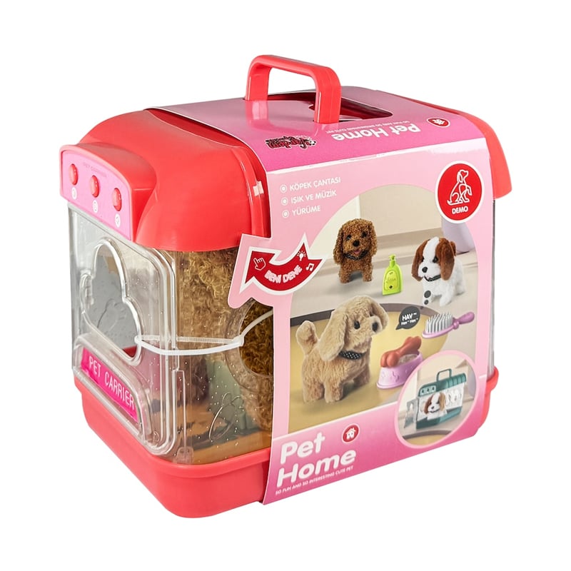 MarkasızVARDEM JND-6806 HAREKETLİ KÖPEK VE IŞIKLI SESLİ ŞEFFAF KAFES SETİ8694359091745