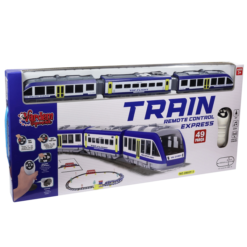 MarkasızVARDEM LE-2805Y-1 KUMANDALI 49PCS IŞIKLI VE SESLİ 264CM TREN SET8694359103943