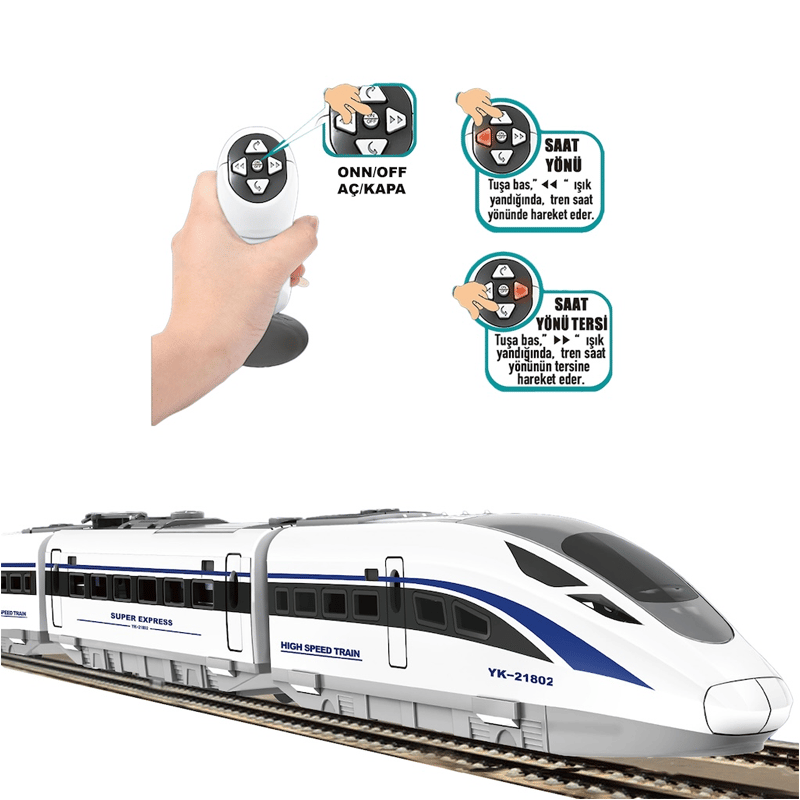 MarkasızVARDEM LE-2805Y-1 KUMANDALI 49PCS IŞIKLI VE SESLİ 264CM TREN SET8694359103943