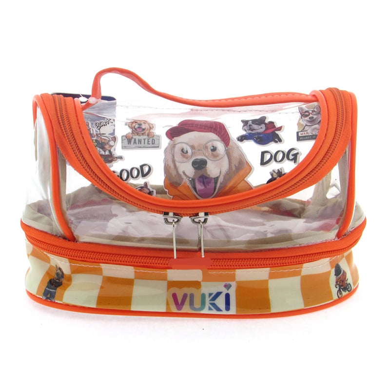 VUKİVUKİ - DESENLİ MEGA BOY KALEM ÇANTASI (KÖPEK8698560347929