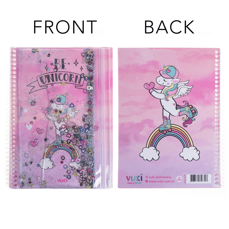 VUKİVUKİ - SULU ÇANTALI DEFTER (A5) (UNICORN)-2/S8698560346328