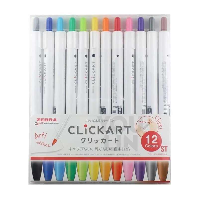 ZEBRAZEBRA CLICKART MARKET PEN PL 12 LI SETKMWYSS22-12CZST