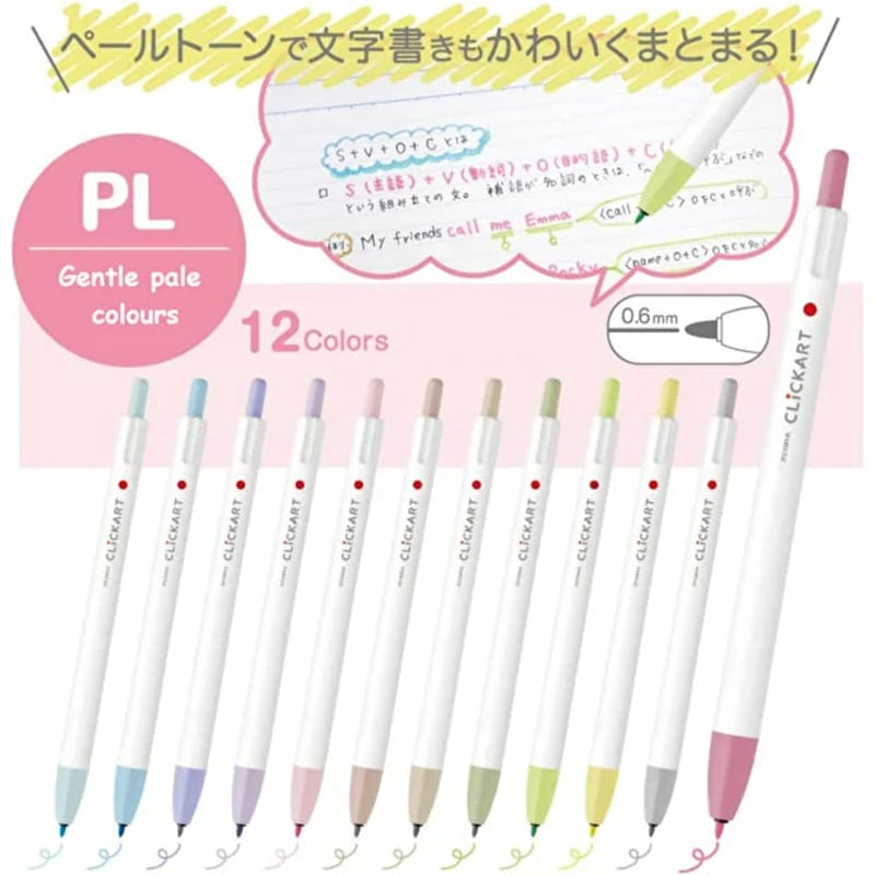 ZEBRAZEBRA CLICKART MARKET PEN PL 12 LI SETKMWYSS22-12CZPL