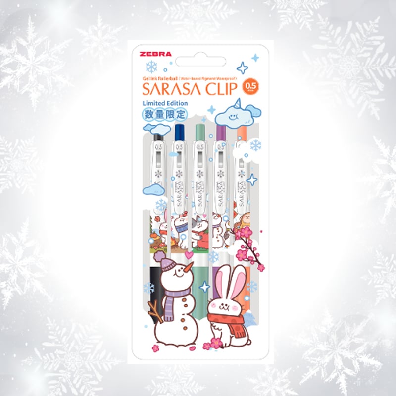 SERVEZEBRA SARASA CLIP 0.5 WINTER ANIMALSKM3J15-ZWA-5C