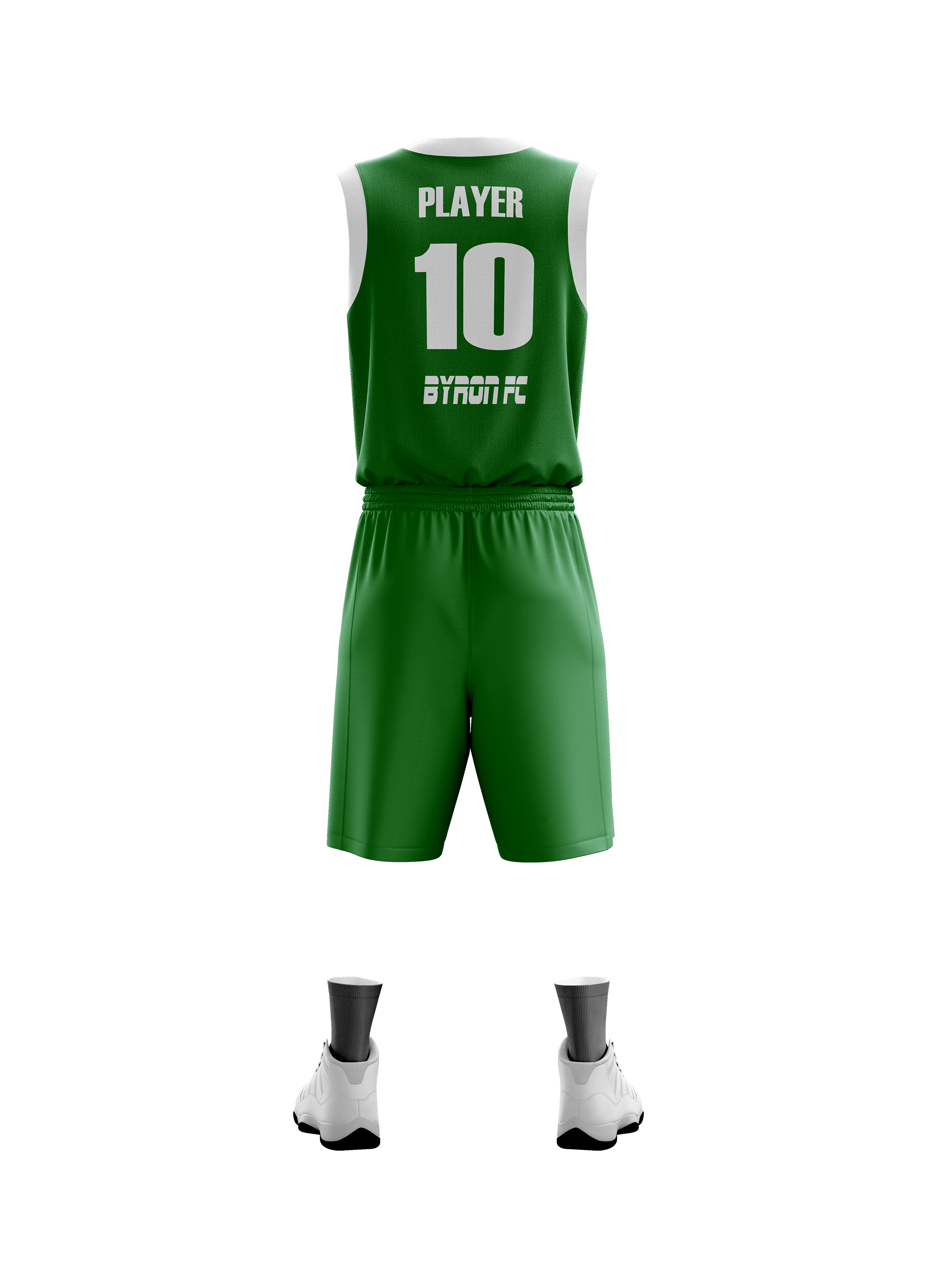 Basketbol Çizgili Forma Takım Model 005 0600-01 Yeşil Beyaz