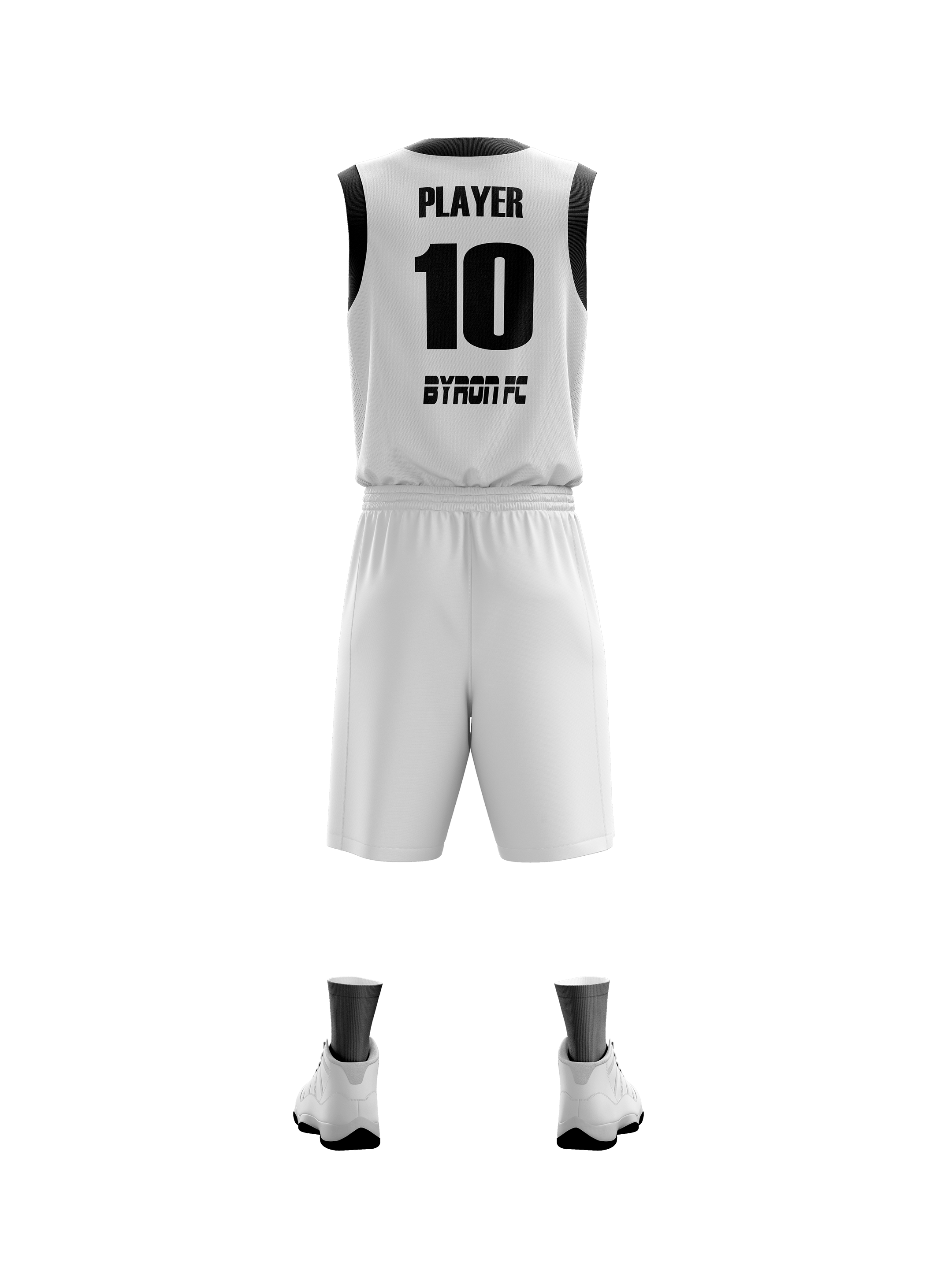 Basketbol Çizgili Forma Takım Model 005 0001-01 Beyaz Siyah