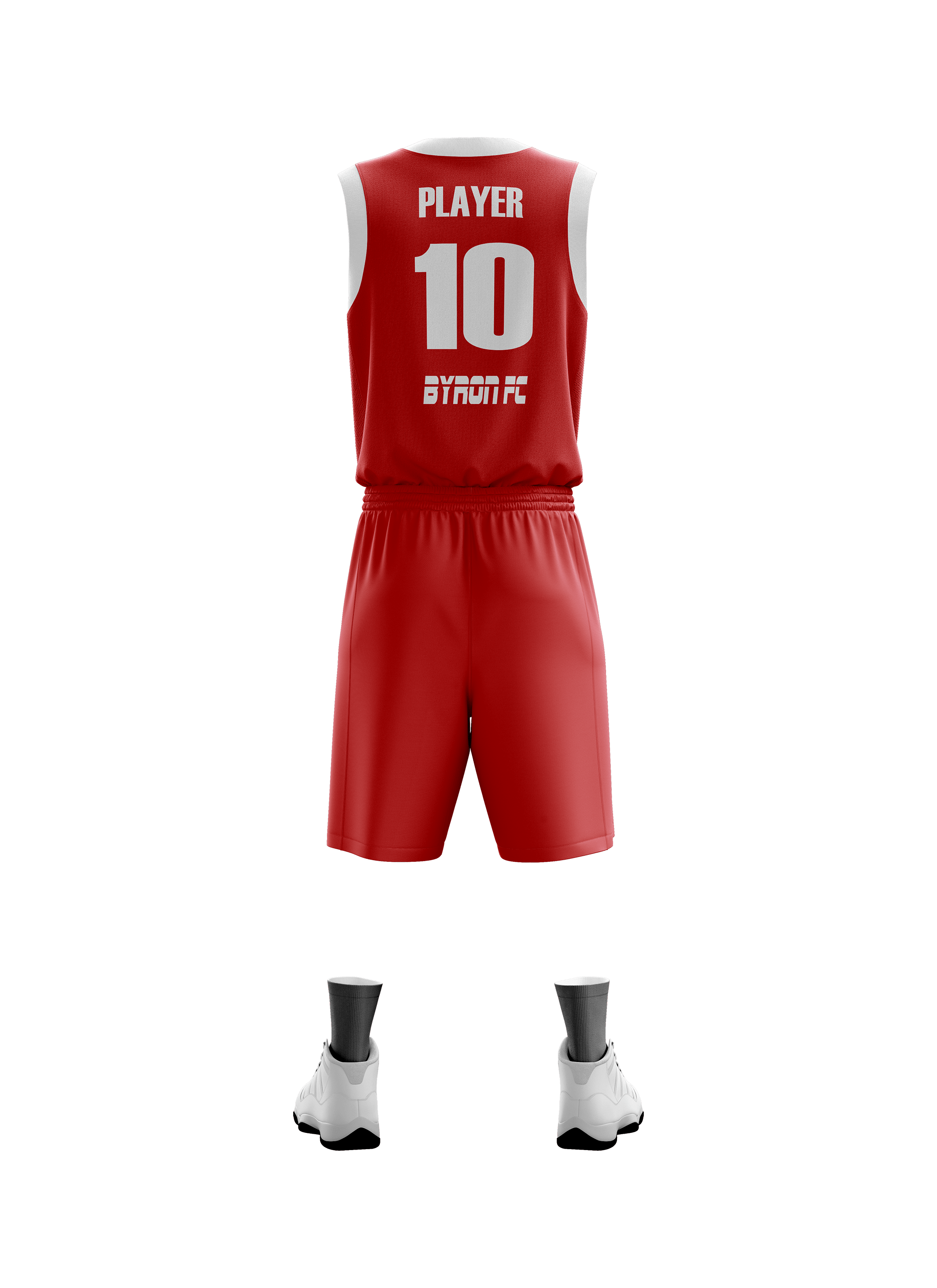 Basketbol Çizgili Forma Takım Model 005 0200-01 Kırmızı Beyaz