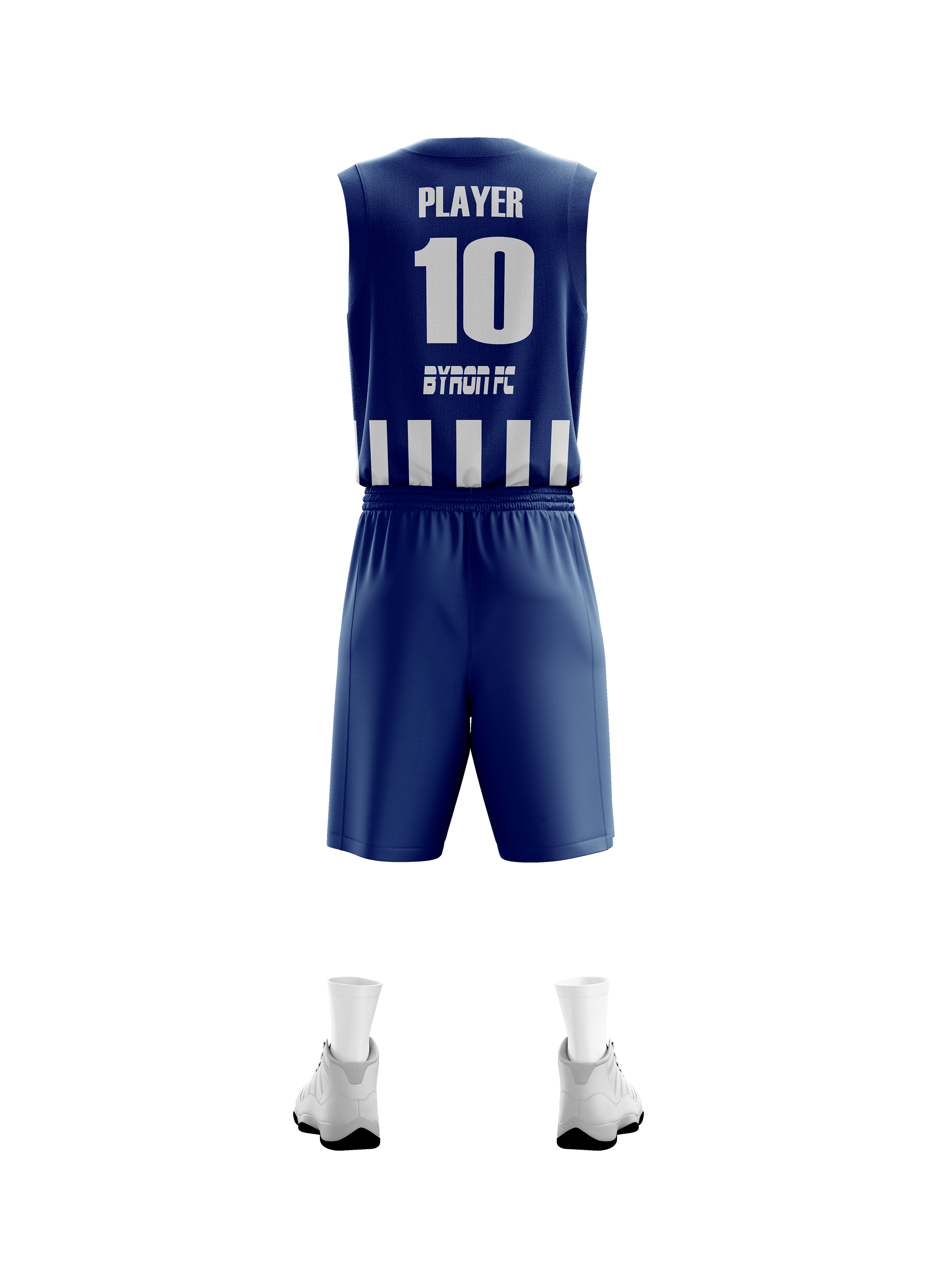 Basketbol Çubuklu Forma Takım Model 002 0400-01 Saks Beyaz