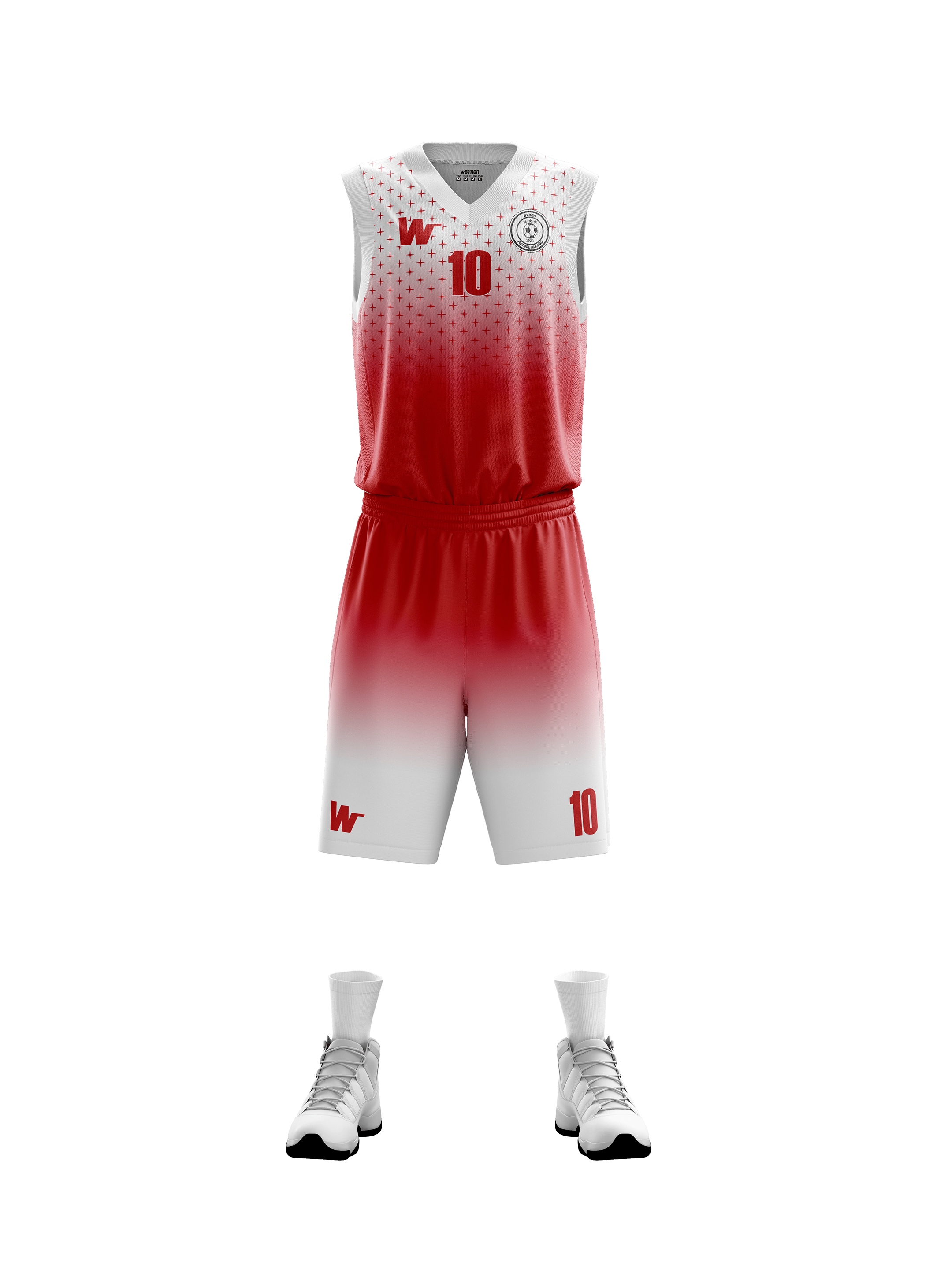Basketbol Forma Takım Model 001 0002-01 Kırmızı Beyaz