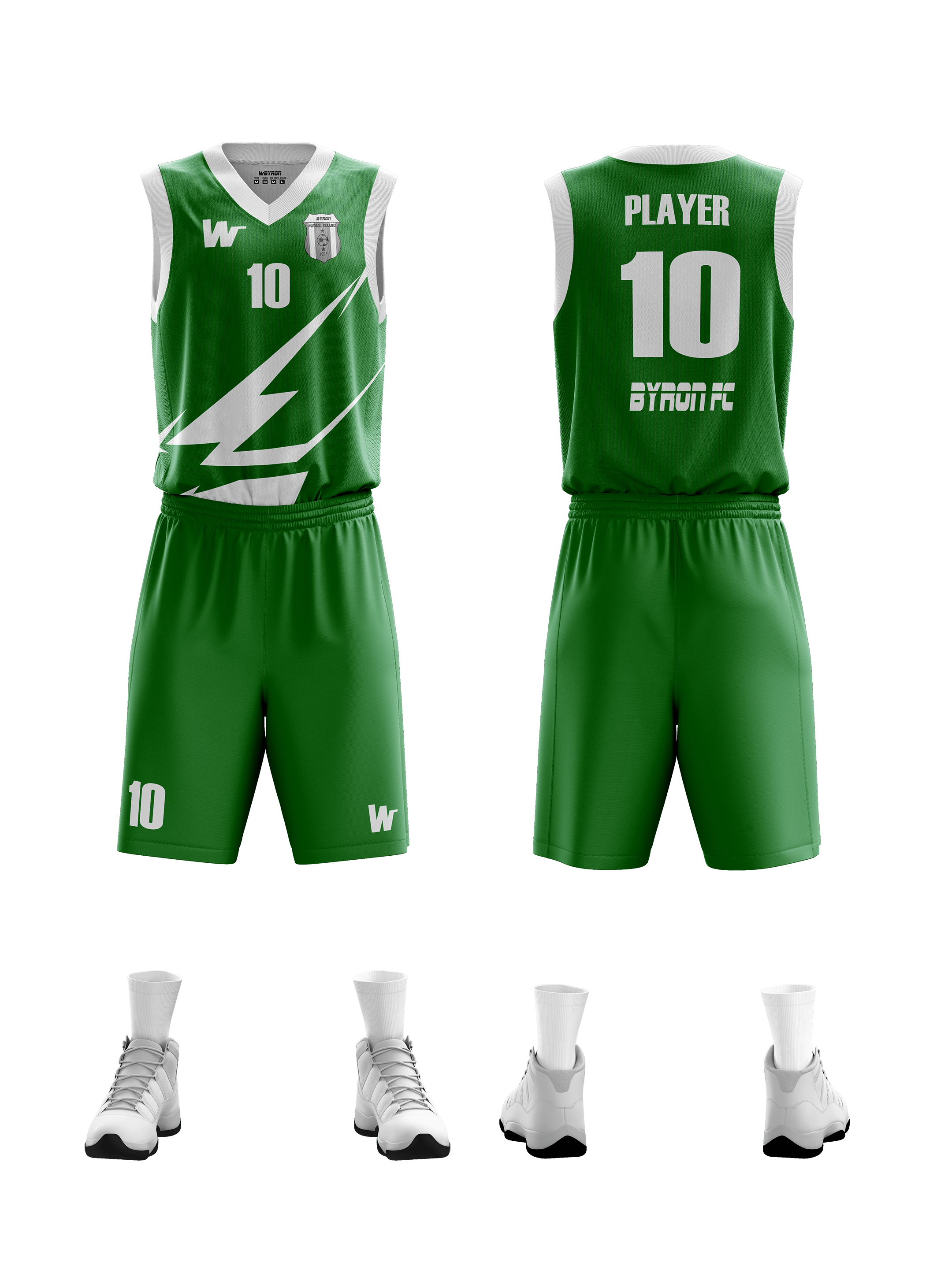 Basketbol Forma Takım Model 001 0600-01 Yeşil Beyaz