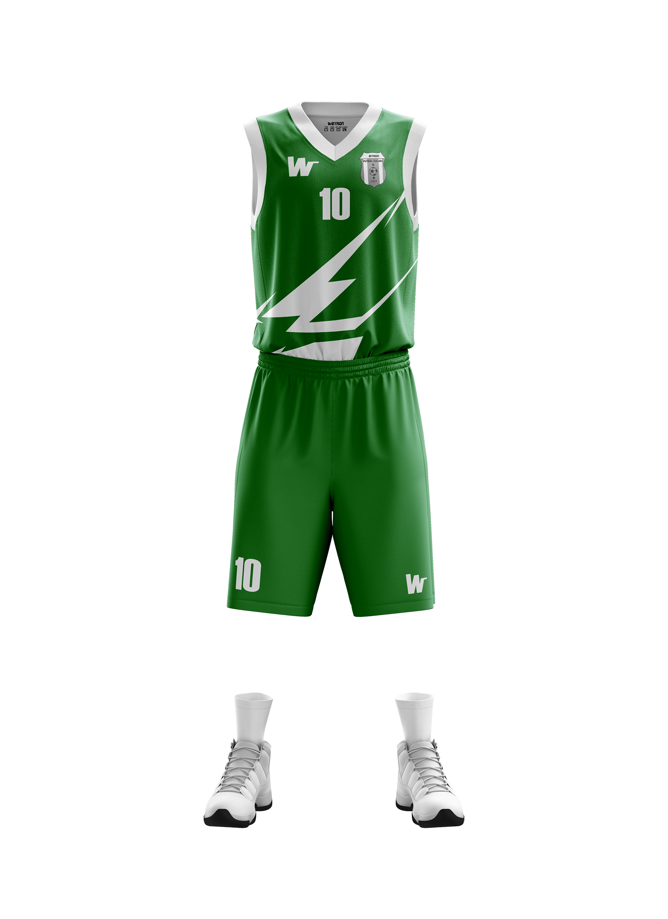 Basketbol Forma Takım Model 001 0600-01 Yeşil Beyaz