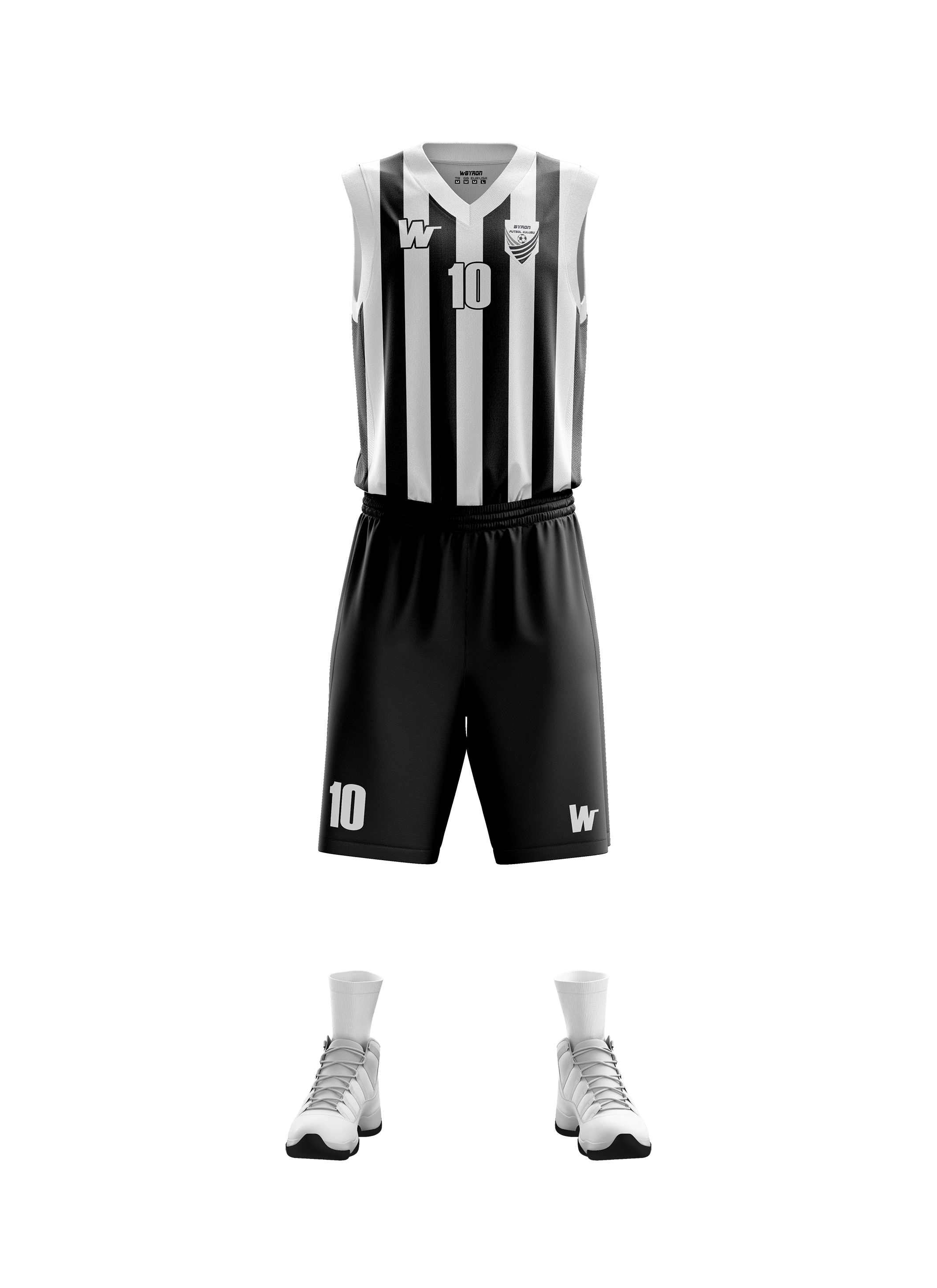 Basketbol Forma Takım Model 002 0100-01 Siyah Beyaz