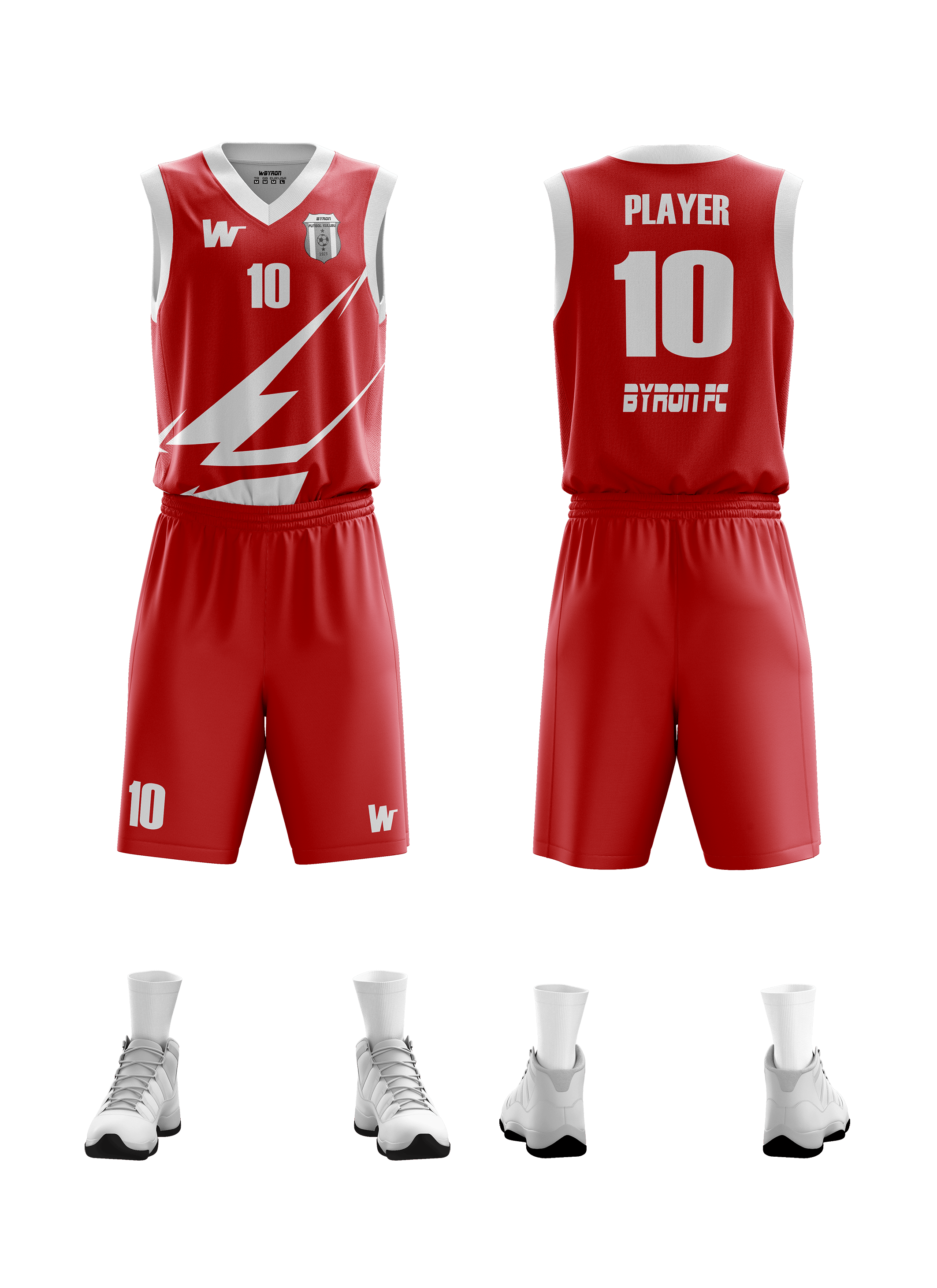 Basketbol Forma Takım Model 003 0200-01 Kırmızı Beyaz