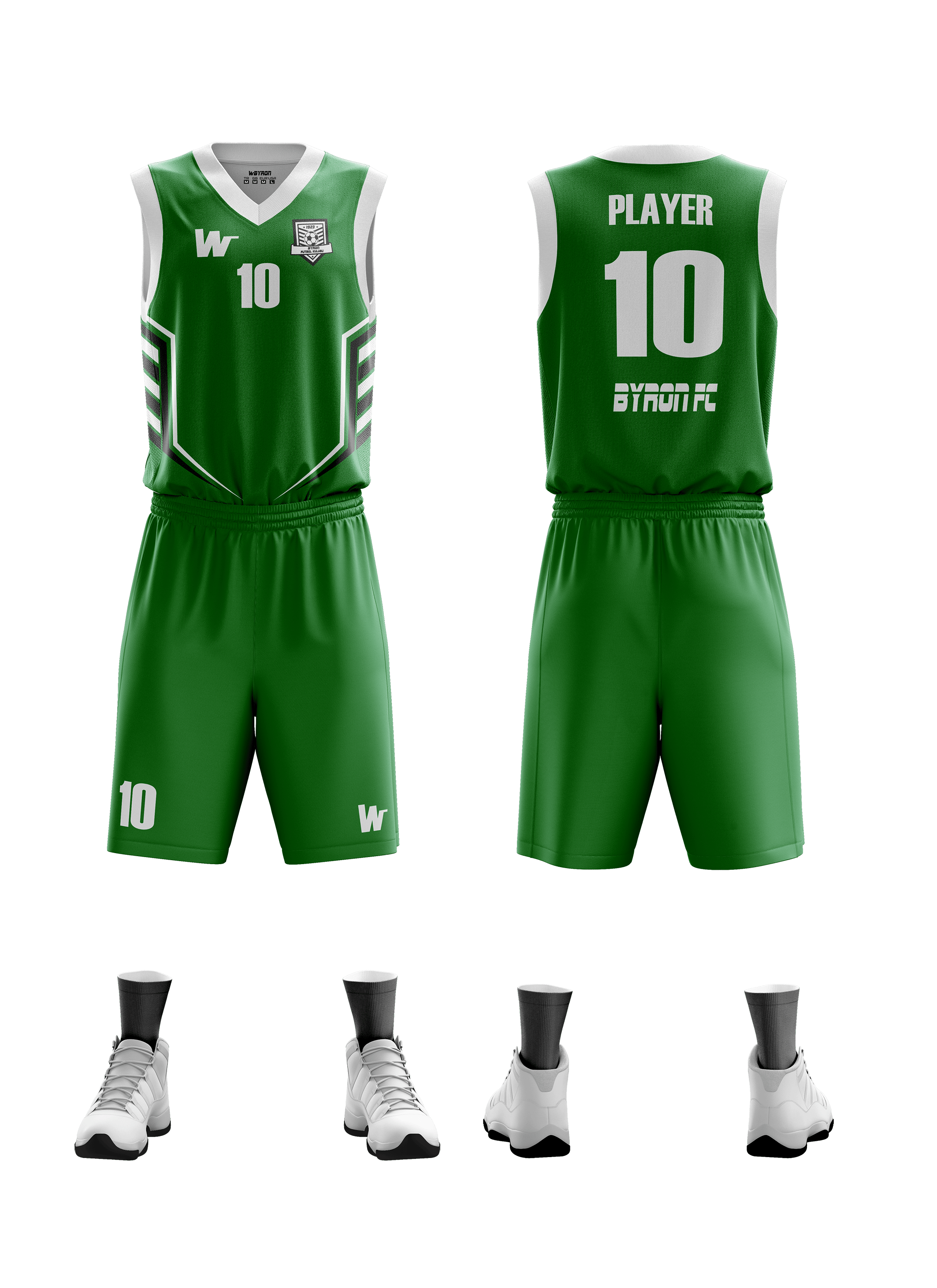 Basketbol Forma Takım Model 004 0600-01 Yeşil Beyaz